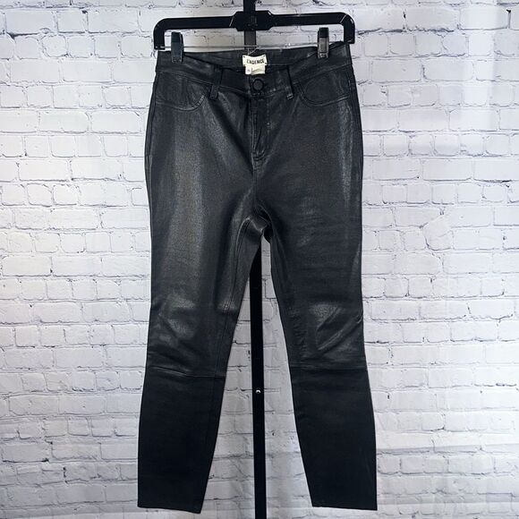 ✨ L’AGENCE 100% Lamb Leather Pants Sz 28 | Inseam 26” - Picture 3 of 7